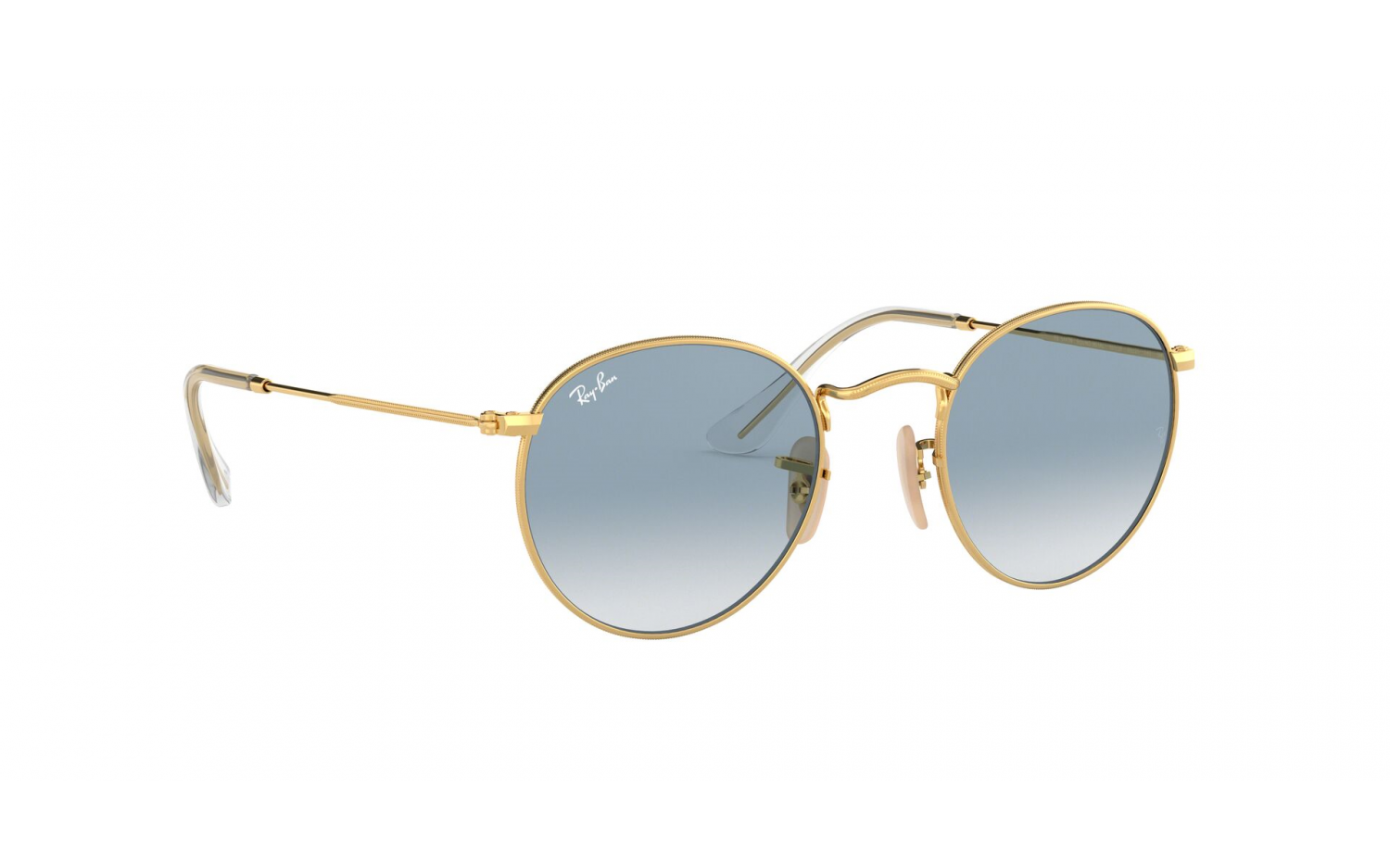 Ray Ban ROUND FLAT LENSES RB3447N 001 3F 50 Sunglasses Shade Station