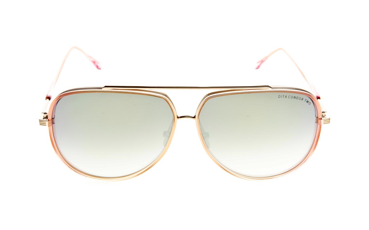 New Authentic DITA CONDOR-TWO Pink Pale Gold Silver Mirror Sunglasses 21010-D 