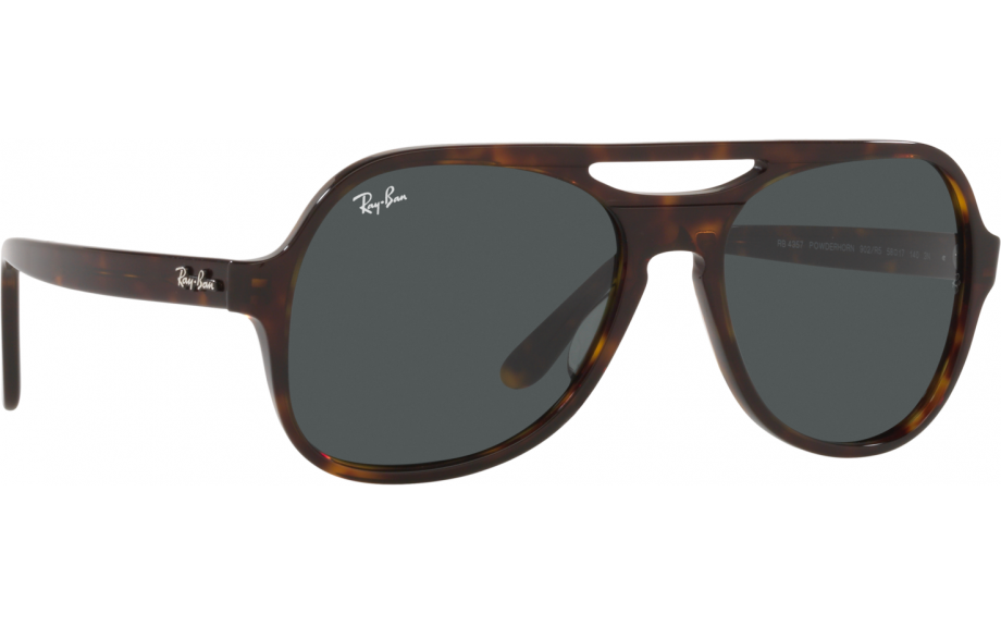 Ray Ban Powderhorn Rb4357 902 R5 58 Sunglasses Free Shipping Shade Station